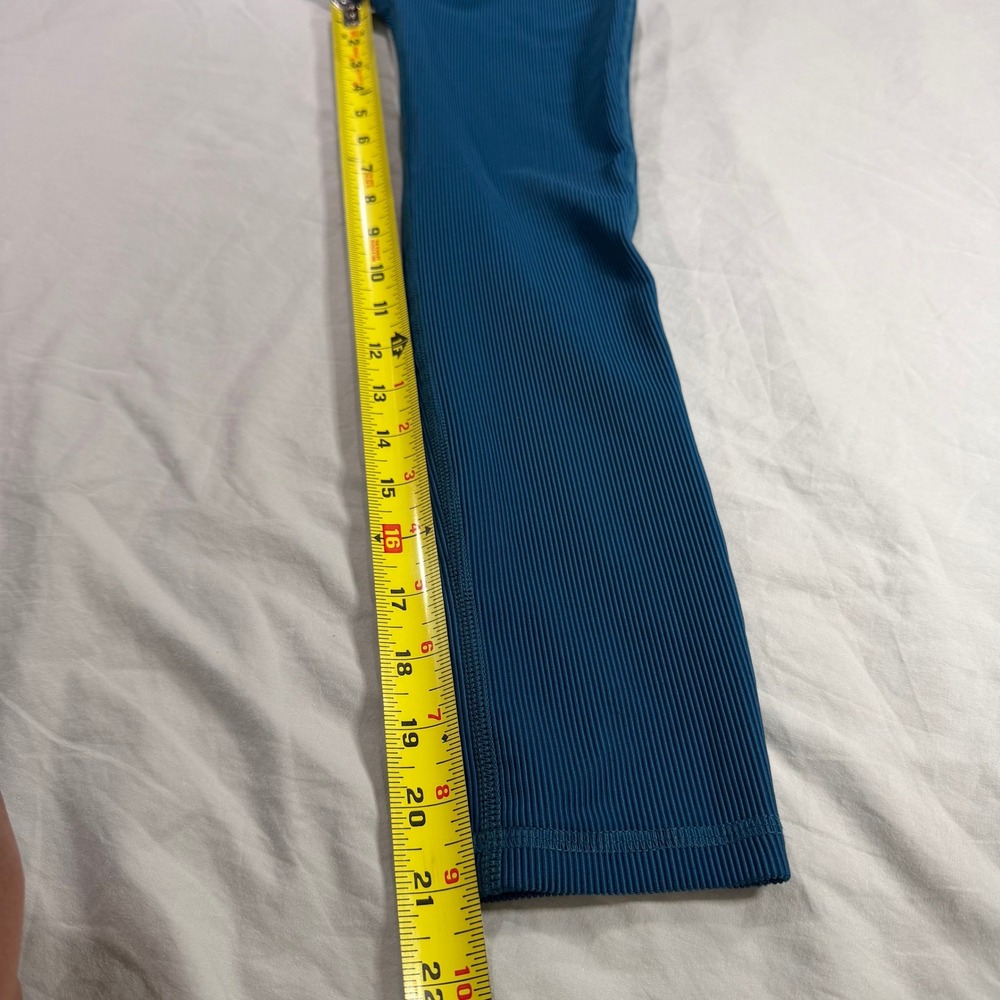 Five Dancewear Ribbed High Waisted Leggings Teal Blue‎ Youth XL YXL - Picture 3 of 8
